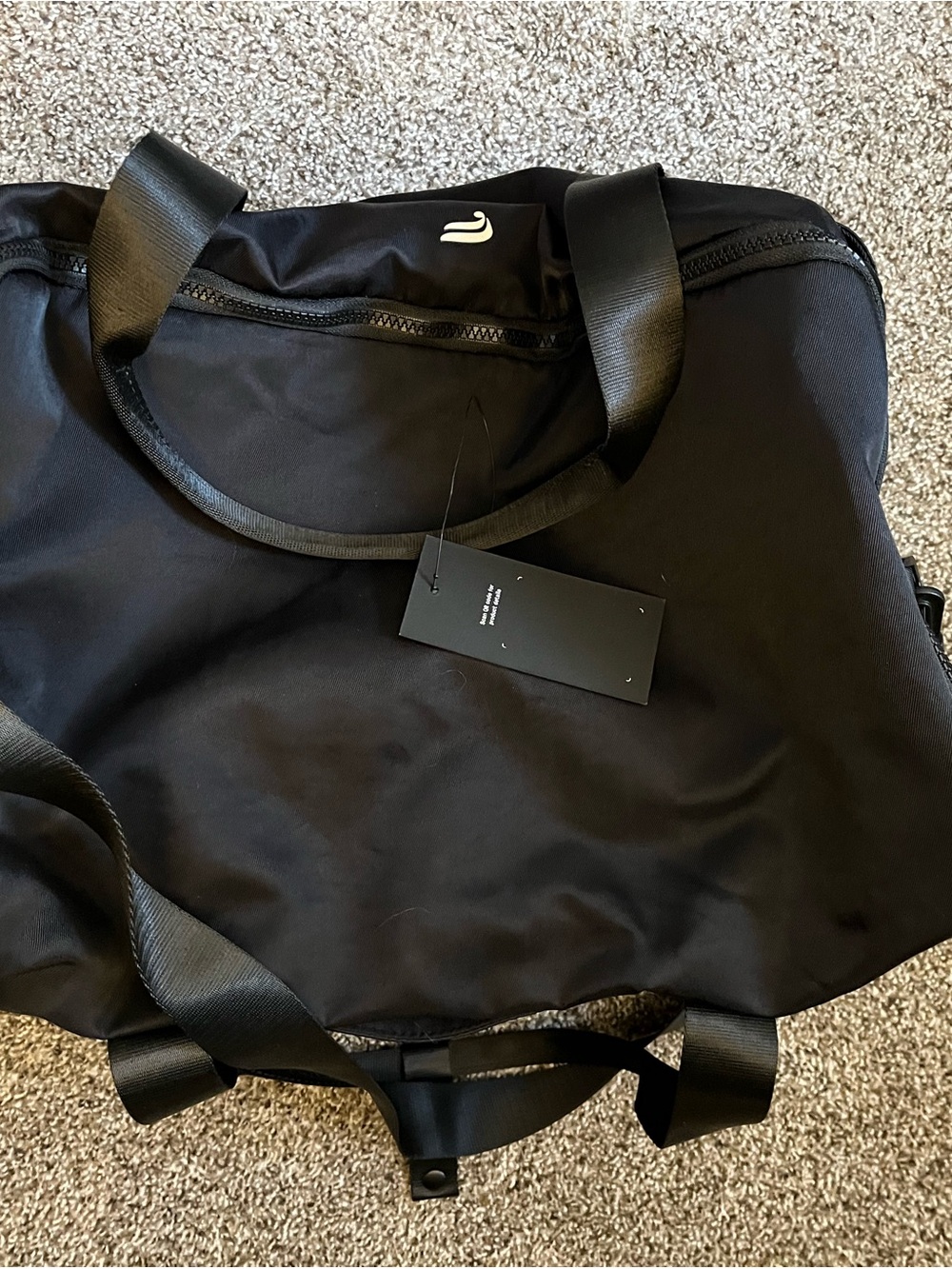 Fabletics Black Travel Duffel Bag